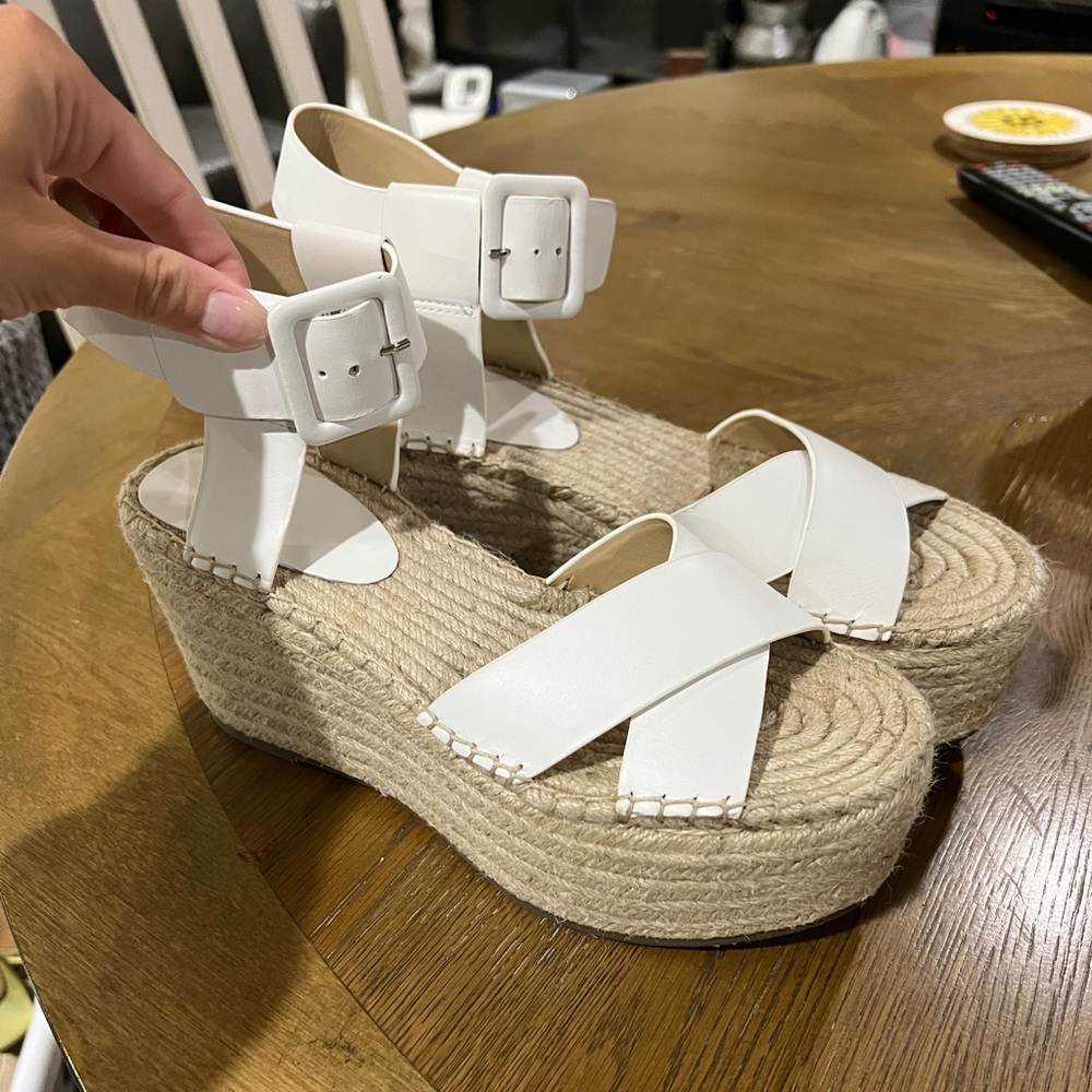 White cross espadrilles